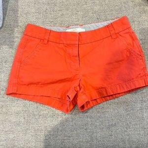 Orange J. Crew Shorts